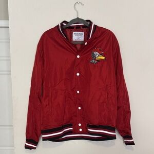 Red Homefield Jacket with Embroidered Logo